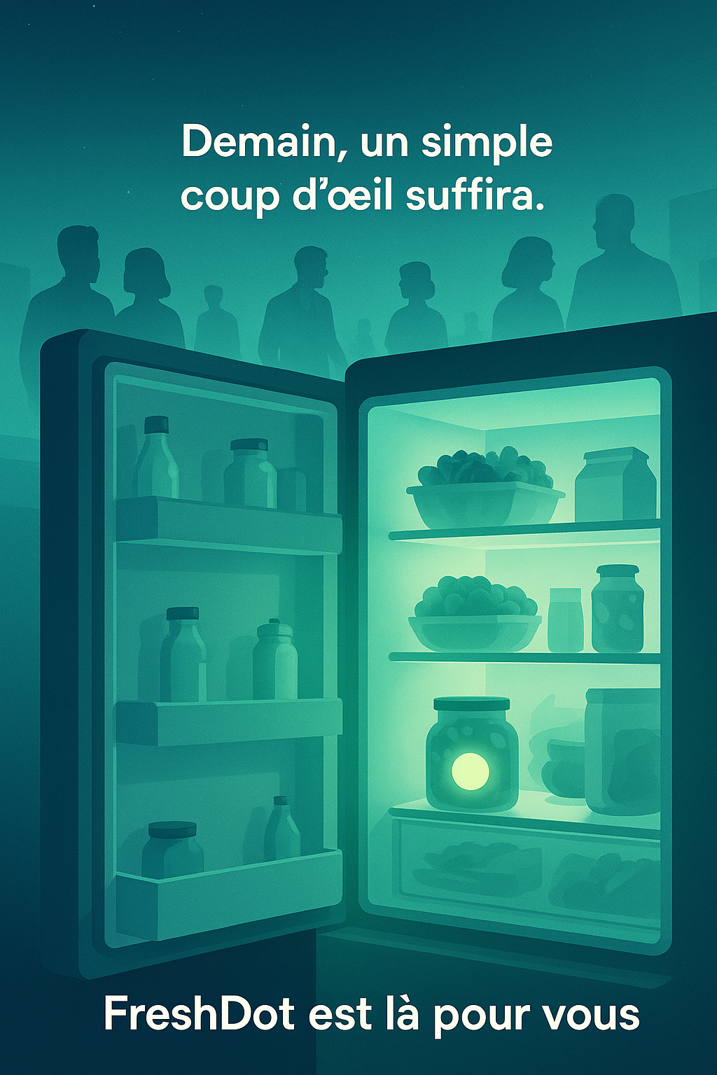 Illustration FreshDot dans un réfrigérateur